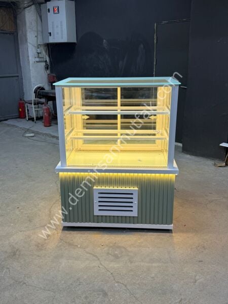 Modern Pasta Teşhir Dolabı | LED Aydınlatmalı Pastane Vitrini – DM035