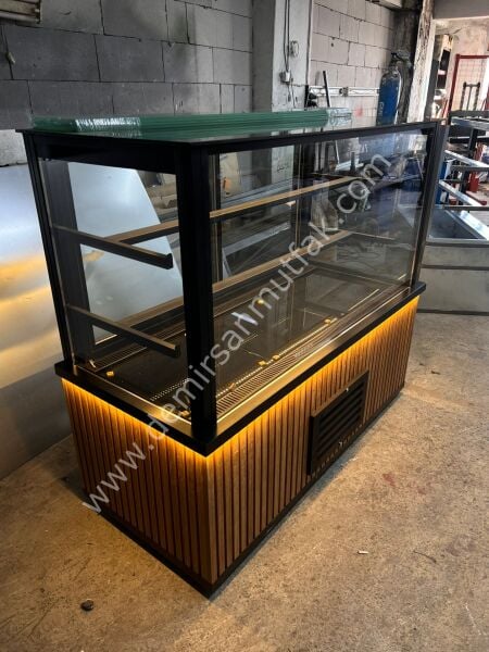 Ahşap Dekorlu Pasta Teşhir Dolabı DM047