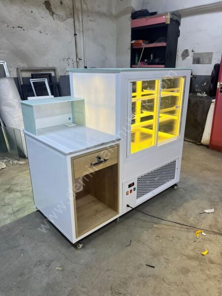 Kasalı Pasta Teşhir Dolabı Soğutmalı Vitrin | Yaş & Kuru Pasta – DM058