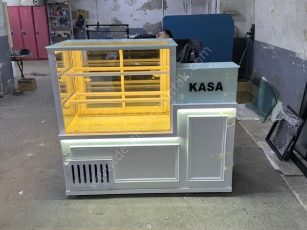 Kasa Bankolu Pasta Tatlı Teşhir Dolabı | Soğutmalı Pastane Vitrini – DM064
