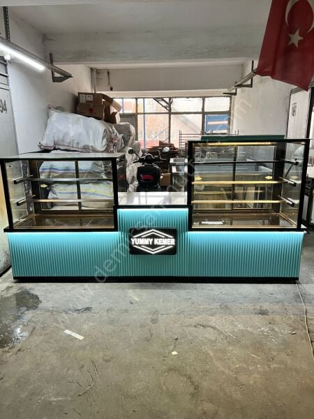 Pasta Tatlı Teşhir Reyonu – Modern Pastane Vitrin Sistemi DM088