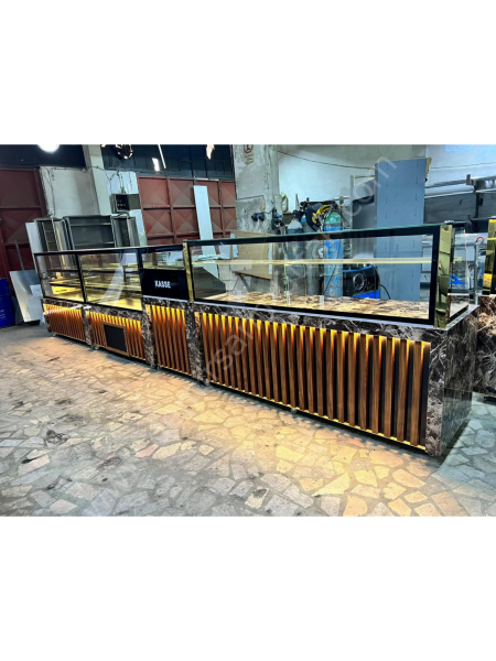 Pasta Tatlı Dolabı ve Baklava Tezgahı – Entegre Pastane Teşhir Seti DM089