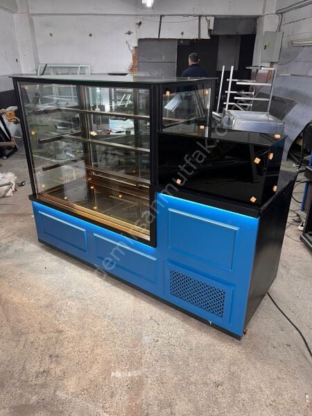 Modern Pasta Teşhir Dolabı – LED Aydınlatmalı Profesyonel Pastane Vitrini DM094