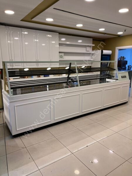 Modern Tasarımlı Baklava ve Tatlı Teşhir Tezgahı DM0119