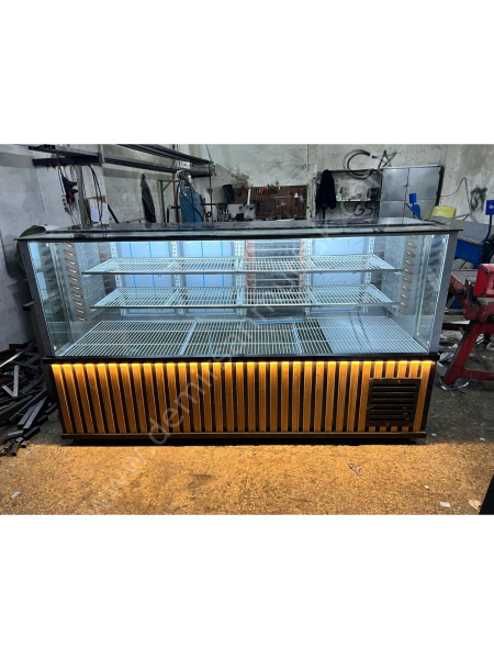 Ahşap Detaylı Profesyonel Kebap Teşhir Reyonu DM0123