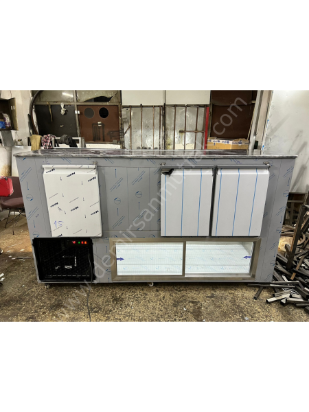 Ahşap Detaylı Profesyonel Kebap Teşhir Reyonu DM0123