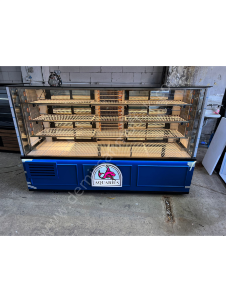 Geniş Camlı Profesyonel Kebap Et Teşhir Dolabı DM0124