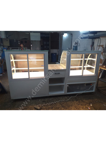 Çift Bölmeli Pasta Tatlı Teşhir Dolabı DM0126