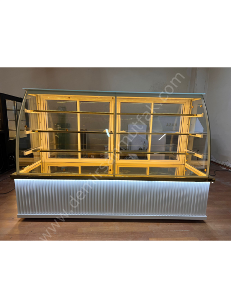 Bombeli Camlı Pasta Tatlı Teşhir Vitrin Dolabı DM0128
