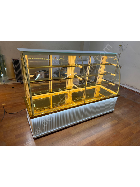 Bombeli Camlı Pasta Tatlı Teşhir Vitrin Dolabı DM0128
