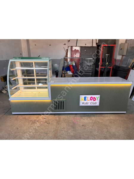 Pasta ve Tatlı Teşhir Banko Dolabı | Endüstriyel Vitrin DM0129