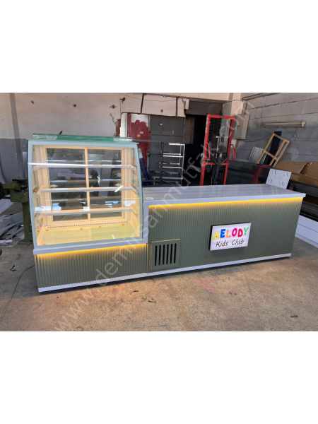 Pasta ve Tatlı Teşhir Banko Dolabı | Endüstriyel Vitrin DM0129