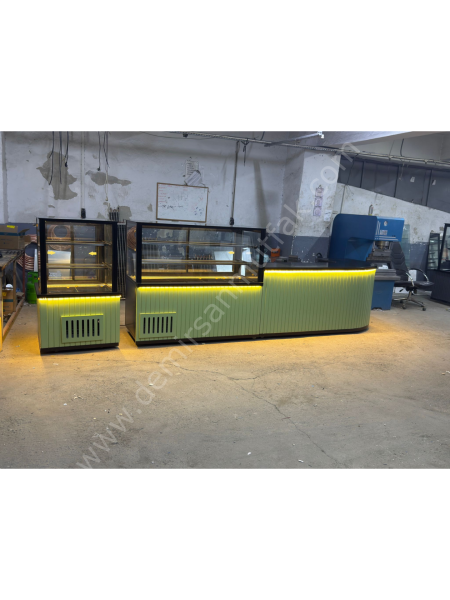 Pasta ve Tatlı Banko Dolabı Seti – Modüler Endüstriyel Pastane Vitrini DM0141