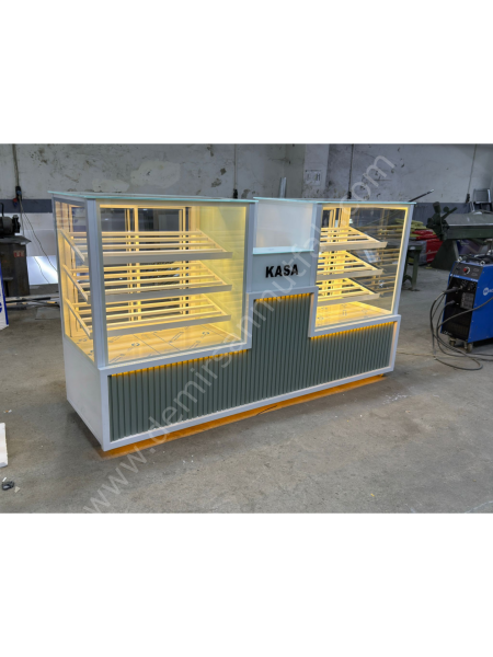 Kruvasan Tezgahı Dolabı – Endüstriyel Unlu Mamul Teşhir Bankosu DM0143