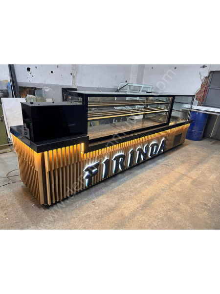 Baklava Tatlı Tezgahı ve Pasta Dolabı Seti – Endüstriyel Teşhir Bankosu DM0150