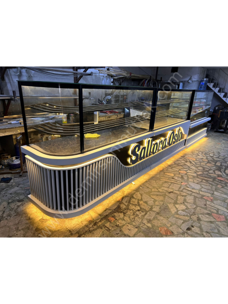 Pasta Tatlı Dolabı ve Baklava Tezgahı Seti – Premium Pastane Teşhir Çözümü DM0152