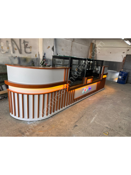 Pasta Tatlı Banko Tezgahı Dolabı Seti – Pastane Karşılama ve Teşhir Ünitesi DM0153