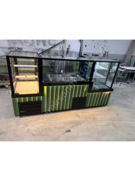Salata Bar ve Kebap Teşhir Dolabı – Endüstriyel Servis Ünitesi DM0166