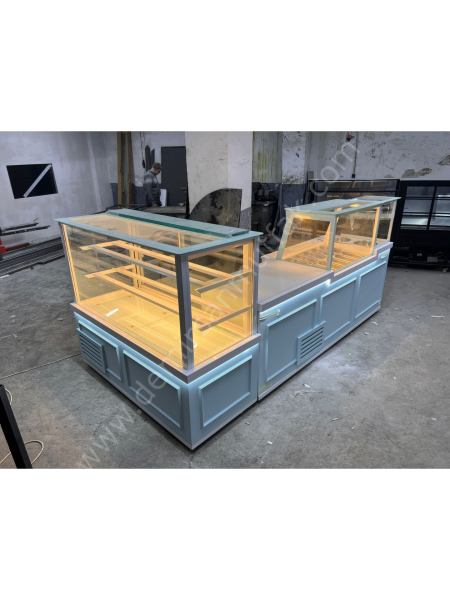 Waffle, Pasta ve Tatlı Teşhir Reyon Dolabı – Çok Bölmeli Vitrin DM0176