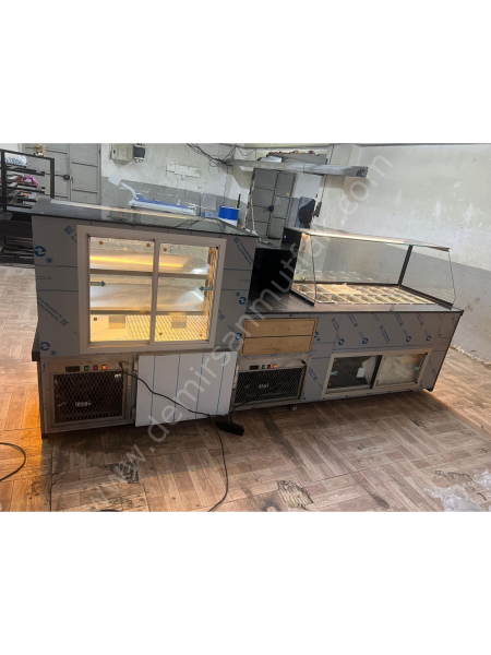 Kebap ve Salata Bar Teşhir Dolabı – Çok Amaçlı Servis Bankosu DM0179