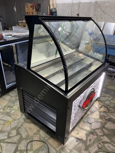 Bombeli Camlı Waffle Teşhir Dolabı DM0189