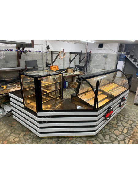 Waffle, Kumpir ve Pasta Tatlı Teşhir Dolabı DM0198