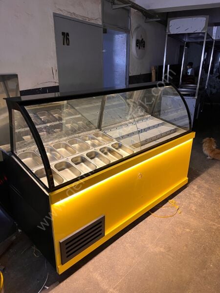 Waffle ve Kumpir Teşhir Dolabı LED Aydınlatmalı DM0202