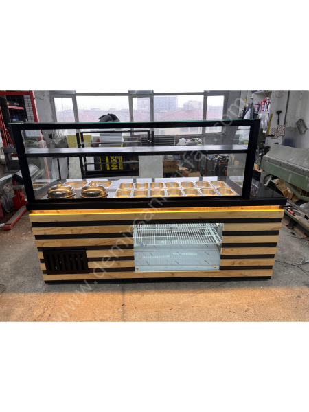 Geniş Servis Alanlı Çorbalık ve Kebap Salata Bar Tezgahı DM0206