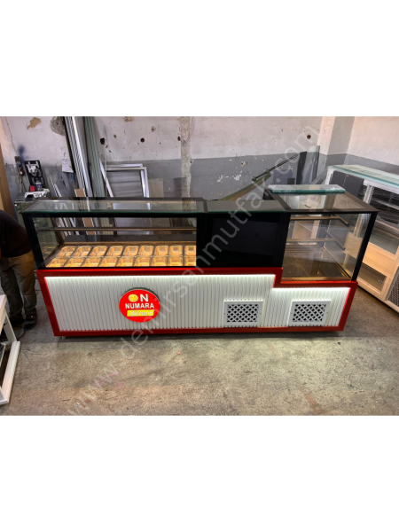 Ultra Geniş Kullanımlı Pasta Tatlı Salata ve Kahvaltı Barı DM0214