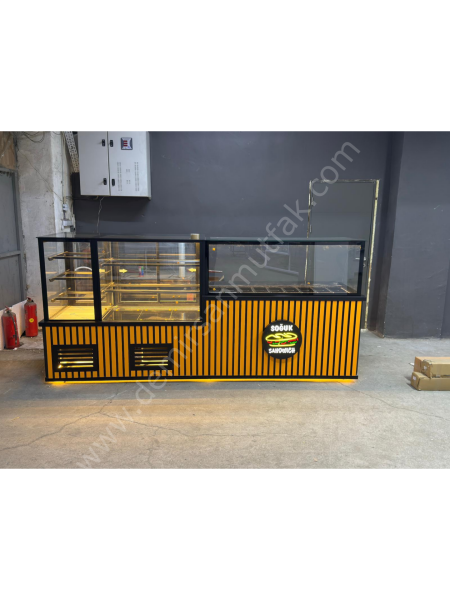 Çift Fonksiyonlu Pasta Tatlı Reyonu ve Kahvaltı Teşhir Dolabı DM0219