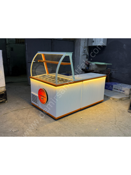 Bombeli Cam Tasarımlı Kahvaltı Banko Dolabı DM0226