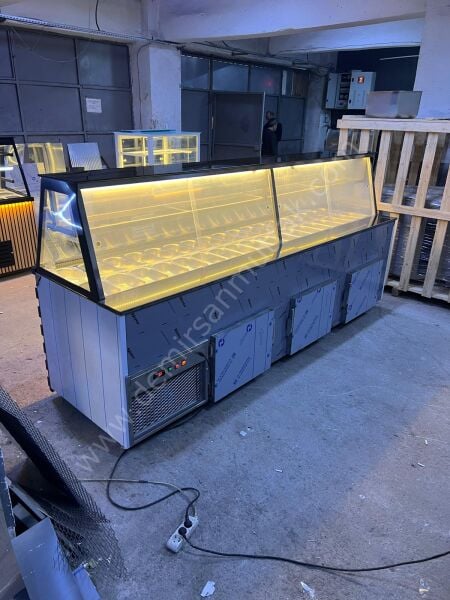 Modern Ahşap Tasarımlı Salata & Kahvaltı Teşhir Dolabı DM0231