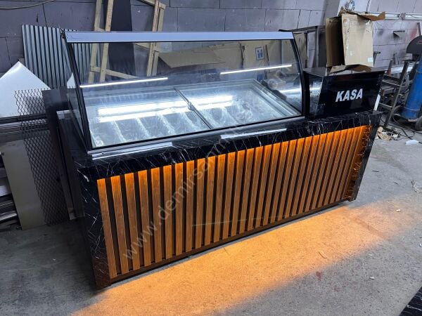 Vitrin Etkili Endüstriyel Dondurma Teşhir Dolabı DM0235